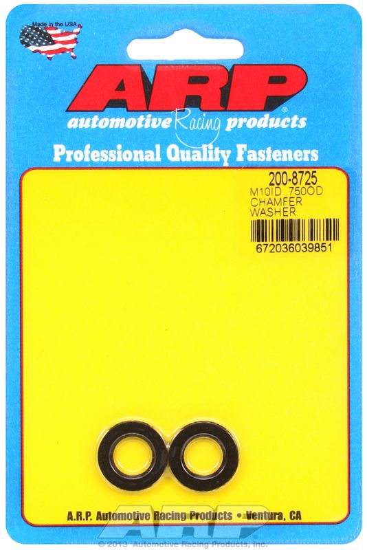 AR200-8725 - 10MM ID WASHERS, WITH CHAMFER