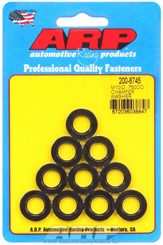 AR200-8745 - 10MM ID WASHERS, WITH CHAMFER