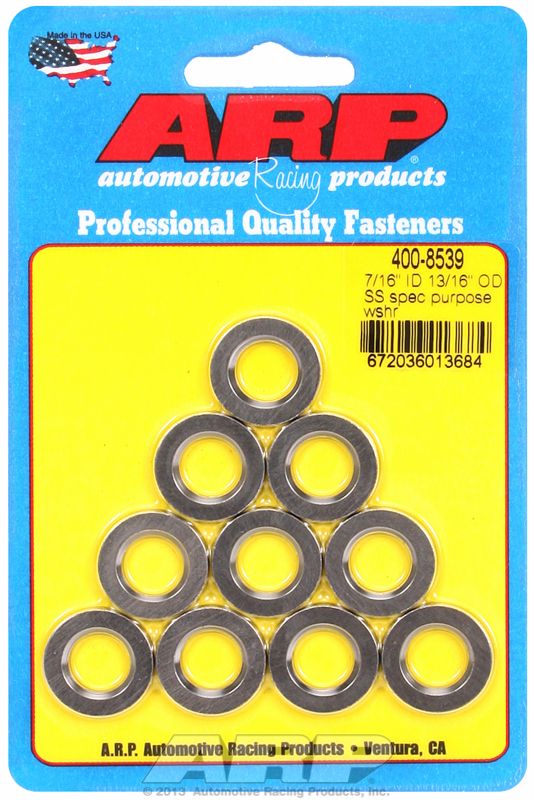 AR400-8539 - SS WASHERS 7/16" ID, 10-PACK