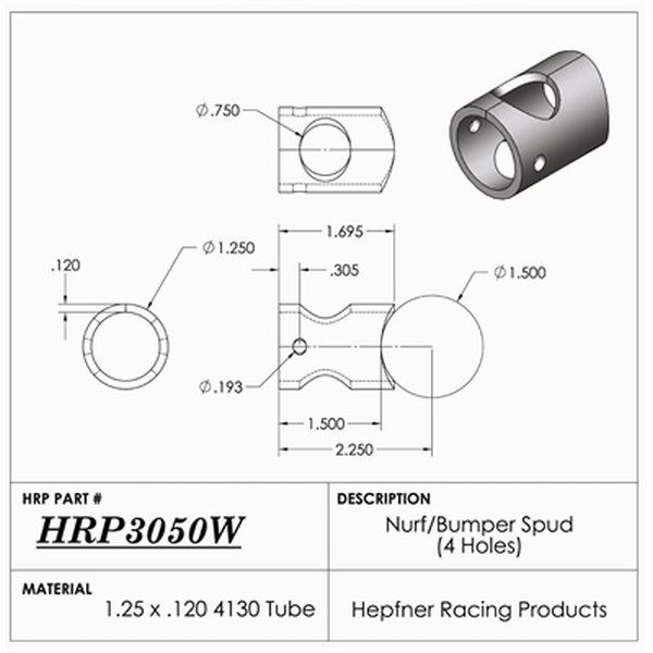 HRP-3050W - HRP NERF BAR SPUD