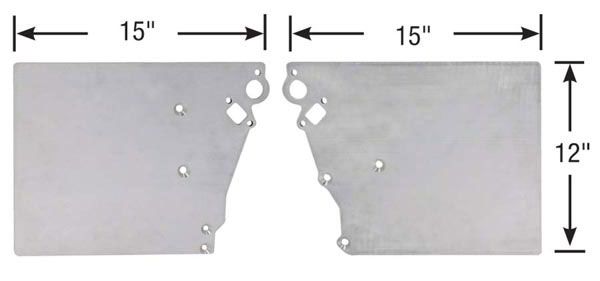 MOC3995 - ALLOY FRONT ENGINE PLATE 2PCE
